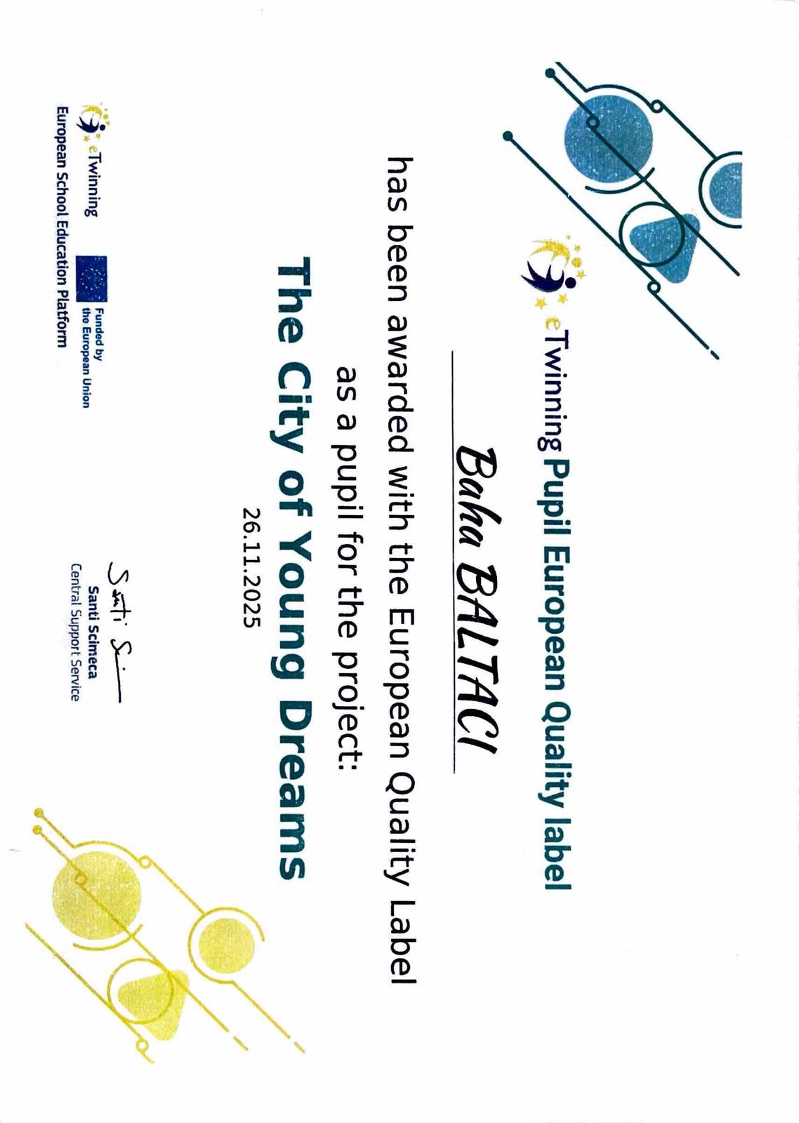 eTwinning European Quality Label 2025